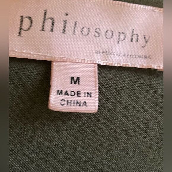 Philosophy Army Green short sleeve top Medium - Picture 4 of 6